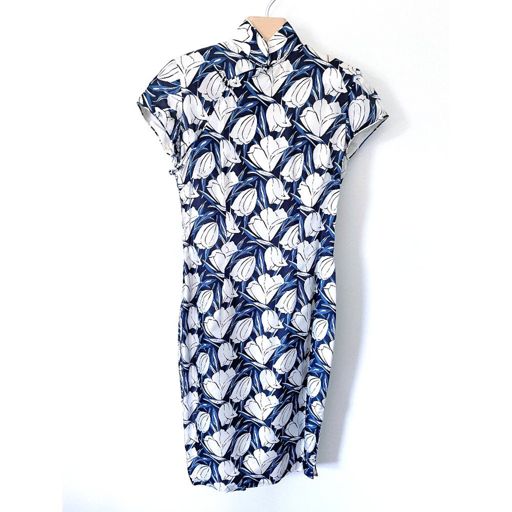 Shanghai Tang Floral Silk Dress